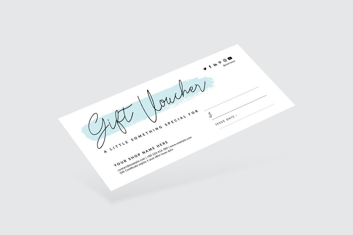 Gift Certificate Template, Gift Voucher Template, Special Offer Card