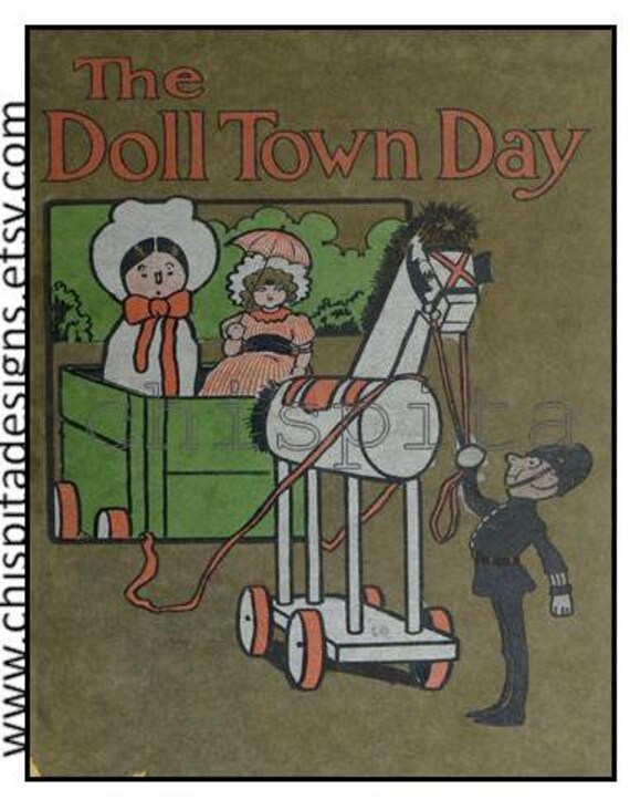 1900s Doll Book PDF Illustrated Children’s Story Antique Toy & Dollhouse Ephemera Junk Journal