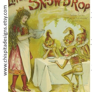Snow White Printable Story Book: Illustrated Vintage Fairytale (PDF)