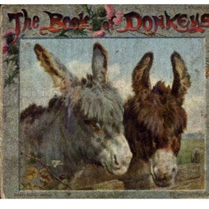 Afdrukbaar prentenboek vintage ezel: e-boek antieke boerderijillustratie (pdf)