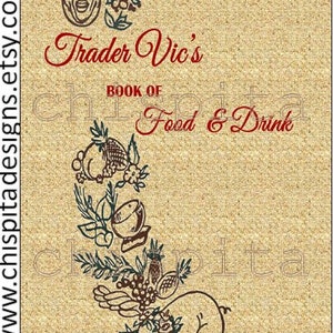 Trader Vic&#39;s Tiki Food & Drinks Recipes: 1946 Printable Guide (Digital Download)