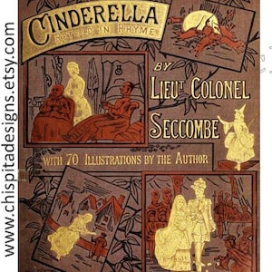 1882 Assepoester geïllustreerd e-boek: naverteld op rijm door Seccombe (pdf)