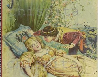 Friends From Fairyland: antique illustrated classic stories ebook.1900s Sleeping Beauty, Three little Pigs. VTG fairytale pictured pdf book.