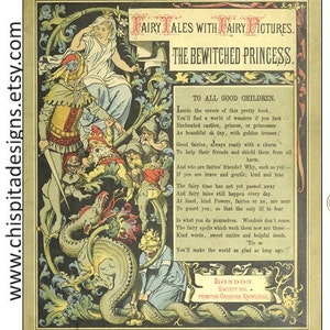 The Bewitched Princess eBook: Illustrated Grimm&#39;s Fairytale (1881 PDF)