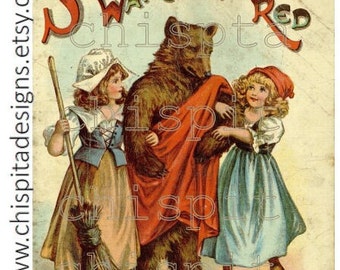 Victorian Snow White and Rose Red Illustrated Ebook (Digital Download)
