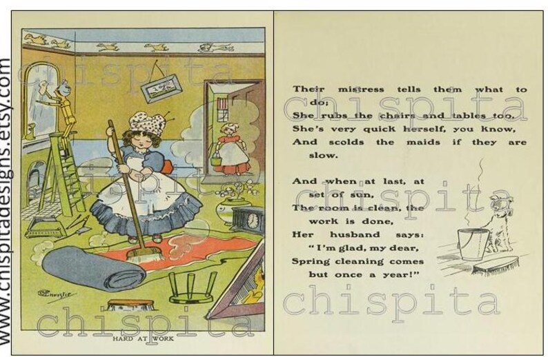 1900s Doll Book PDF Illustrated Children’s Story Antique Toy & Dollhouse Ephemera Junk Journal image 2