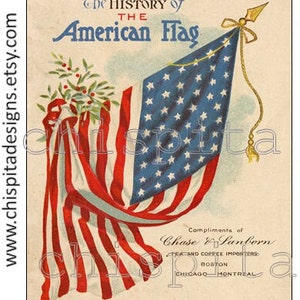 Livreto de História da Bandeira Americana Antiga: Publicidade Chase & Sanborn (PDF)