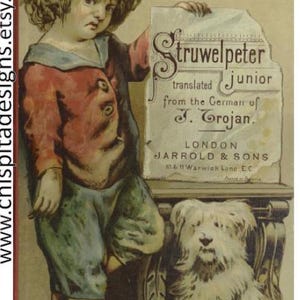 Struwelpeter Junior: Historias que imitan el Struwelpeter de H. Hoffmann representado en verso. 1892 Libro ilustrado poco común similar a Shock-headed