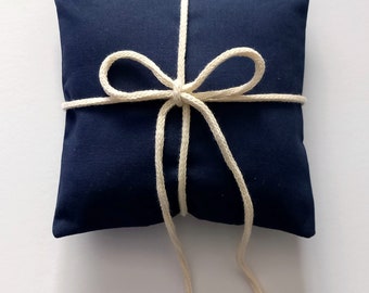 Navy Blue Ring Bearer Pillow Handmade Wedding ring cushion