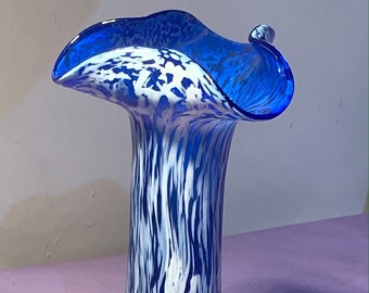 Vintage Murano Style Fluted Vase