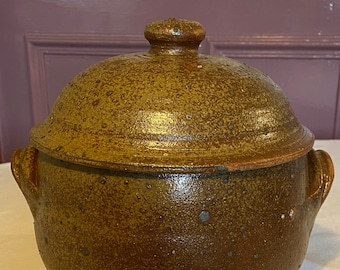Olla/cazuela de confitura de gres rústico francés