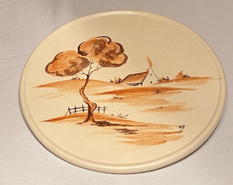 French Vintage Handpainted Wall Plate