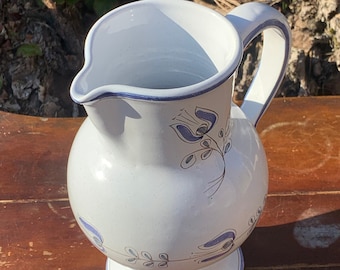 Mediterranean Glazed Wine Pitcher