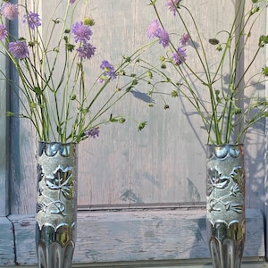 Pair of World War l Trench Art Vases