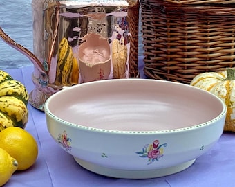 poole pottery陶器 Vintage Poole Pottery Bowl in Blue Aqua Pattern Drip Glaze 27cm - Etsy