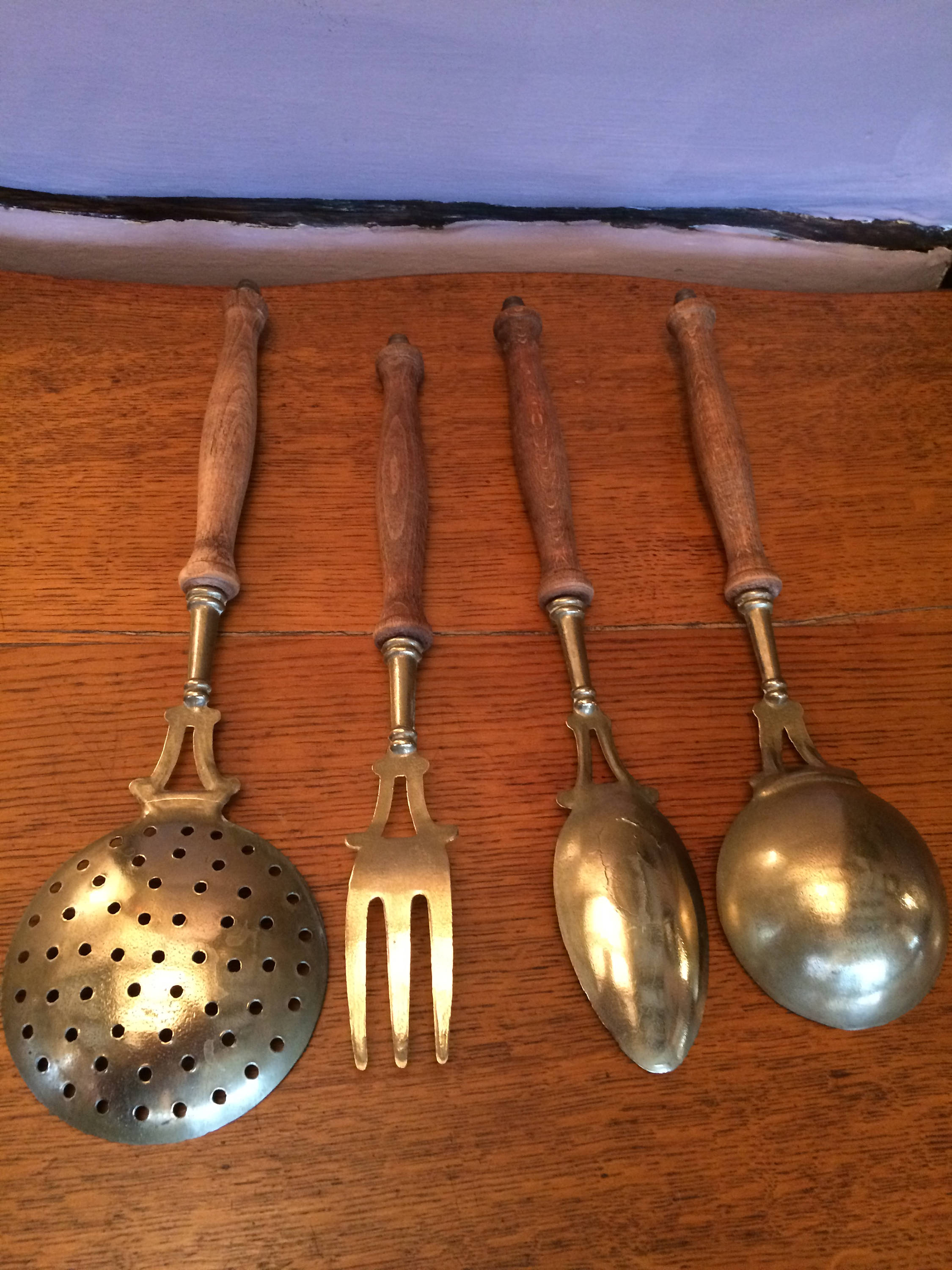 A French set of four brass cooking utensils Etsy