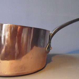 Large French Copper Saucepan