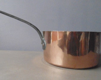 Large French Copper Saucepan