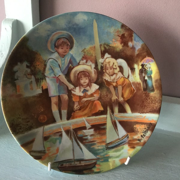 Assiette de collection vintage par Bernard Peltriaux