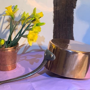 Large French Copper Saucepan