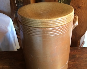 Vintage französischer Confit Topf mit Deckel