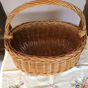 A French Wicker Market Basket