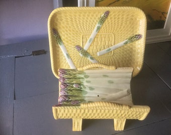 Asperge-serveermand, compleet met bord
