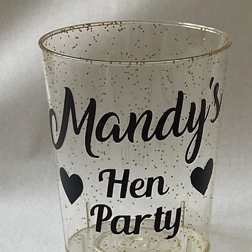Personalised Plastic Shot Glasses Personalised Party Favors Etsy UK