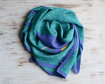 Foulard Soie Vintage BIANCHINI FÉRIER - Foulard Carré Multicolore - Très Bon état