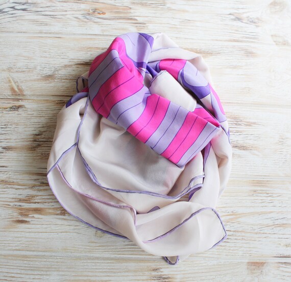 Vintage Gres Paris silk bird scarf / Vtg designer… - image 2