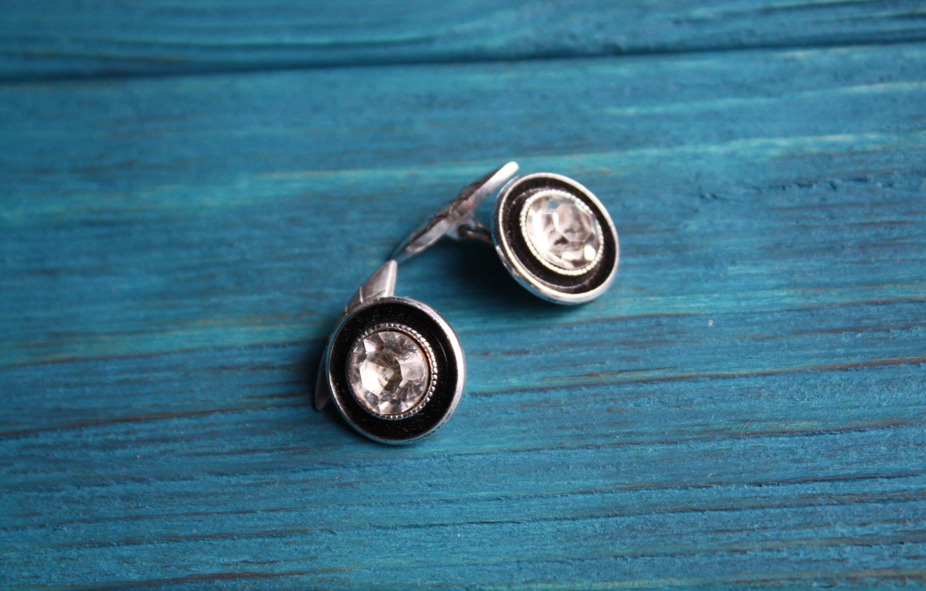 Vintage wedding cufflinks for men Groom black cufflinks Etsy