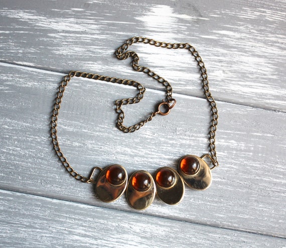 Vintage chunky bead necklace / Antique jewelry wo… - image 3