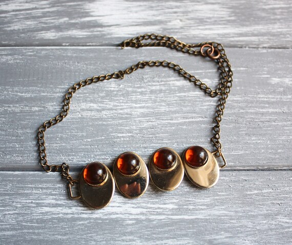 Vintage chunky bead necklace / Antique jewelry wo… - image 2