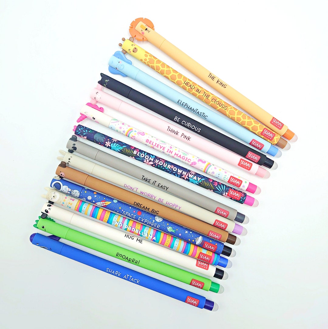 Legami Erasable Gel Pen 0.7mm Tip Kawaii Cute Animal School Etsy UK