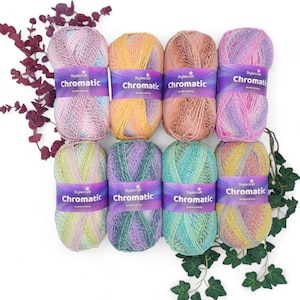 Stylecraft Chromatic DK Yarn: Variegated Acrylic Wool Double Knit 100g balls