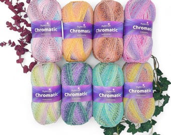 Stylecraft Chromatic DK Yarn: Variegated Acrylic Wool Double Knit 100g balls
