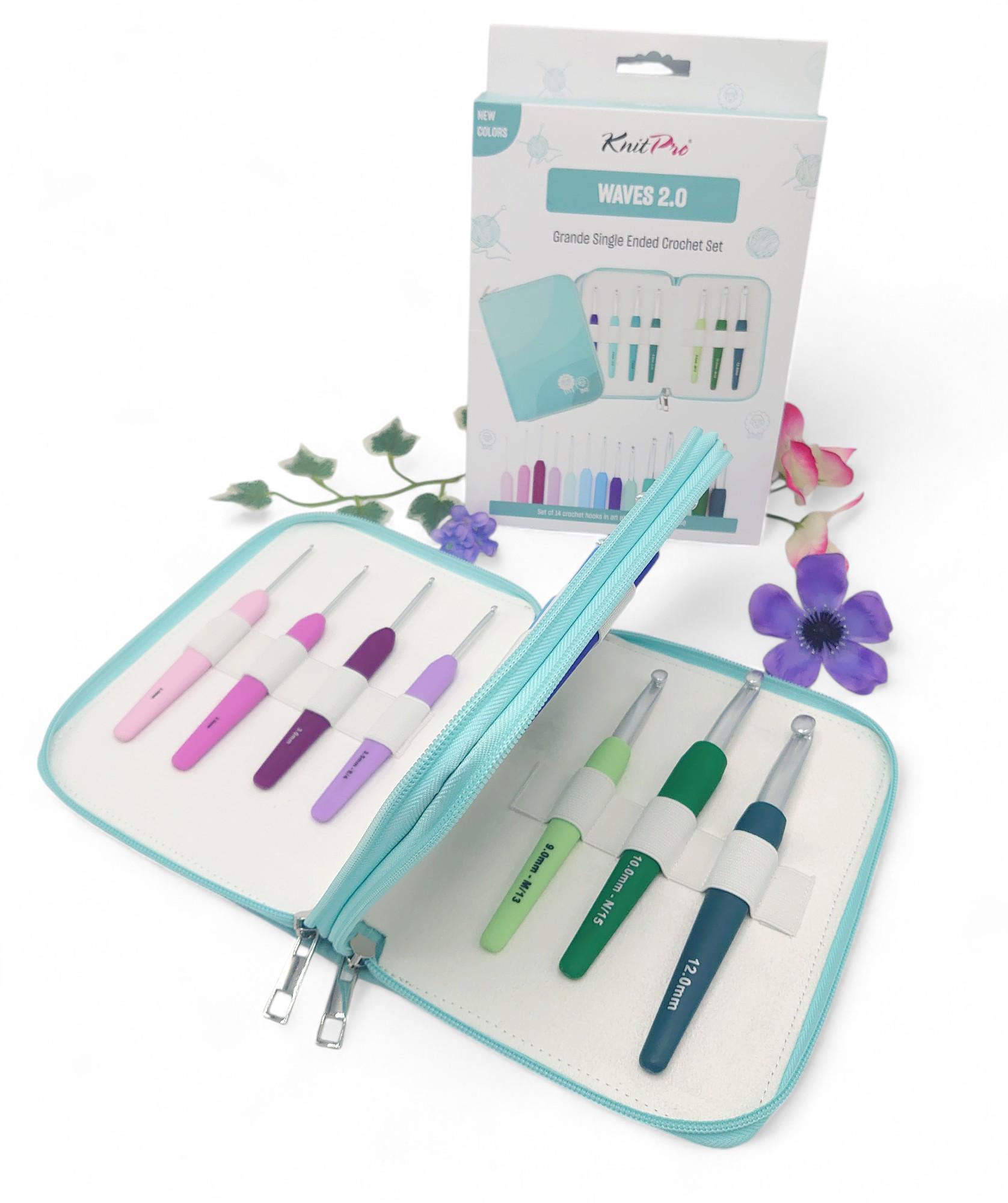 KnitPro Soft Grip Colored Handle Crochet Hooks – Aluminium – Choose Your Sizes
