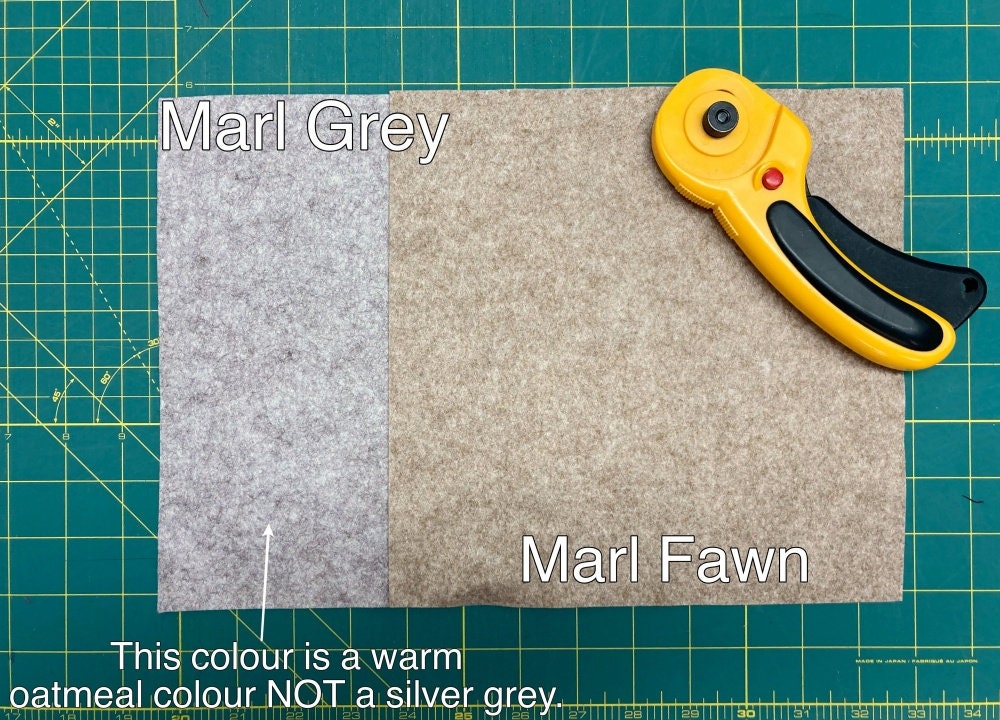 1.5mm Craft Felt Polyester Fabric Plain Colour 90cm Wide - available in  sheets
