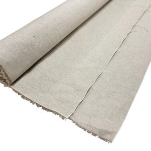 Plain Linen Look Fabric Cotton-Rich All over and Cushion Panel Kit image 3