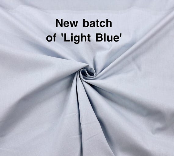 cotton fabric for dress making Plain Cotton Fabric 150cm /60” Wide Craft Dressmaking Multi-use 30 Colours