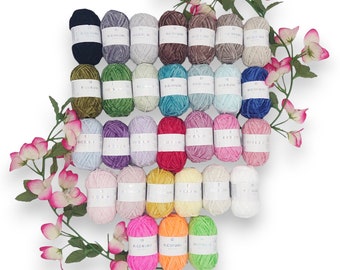 Rico RICORUMI Chenille Nilli Nilli DK Amigurumi Crochet Yarn Cute 25g Balls Double Knit Fluffy Soft