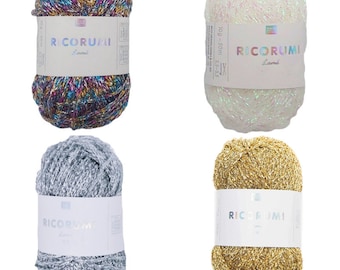 Rico RICORUMI DK Lamé Amigurumi Crochet Yarn Lamé 10g Nylon Polyester