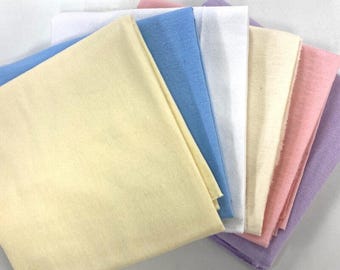 Plain Colour Soft Brushed Cotton Winceyette Flannel Dressmaking Craft & Quilt Fabric