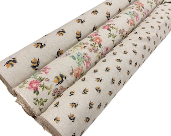 Bumblebee Linen-look Panama Fabric for Home Decor/ Curtains/ Cushions