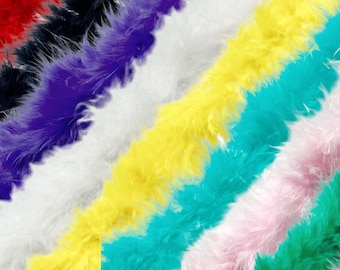 Marabou Feather Trim Soft Fluffy Fur Craft 40mm by the Metre Plain Colours