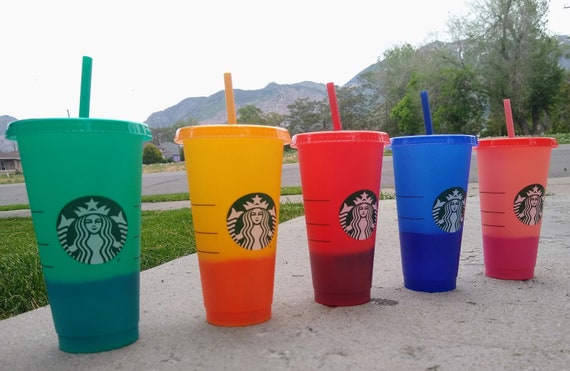 Starbucks Reusable Color Changing Cold Cup Collection Pack of