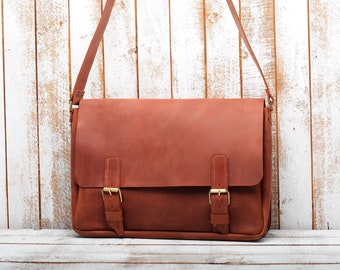 men leather bag Leather Bag, Leather Satchel, Leather Briefcase, Laptop Bag, Messenger Bag, Gift Idea, Mens gift, Laptop messenger bag