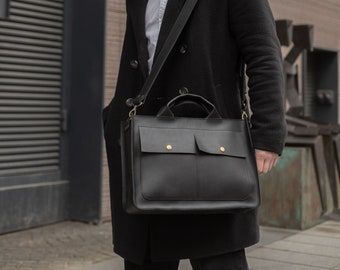 Sac en cuir pour homme, sac messager pour homme, sac pour ordinateur portable, sac pour ordinateur portable pour femme, sac à main en cuir, sac messager en cuir, sac messager, cadeau pour homme, sac à main