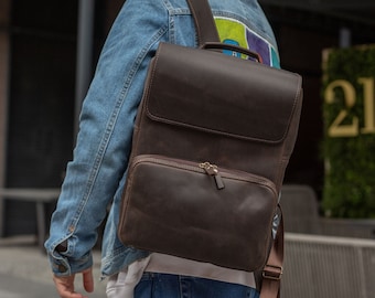 leather backpack, Unisex backpack, Big backpack, laptop backpack, Women's backpack, men's backpack, mens leather backpack,leather laptop bag