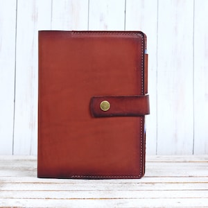 A5 notebook cover, leather notebook cover, Free Personalized, Hobonichi cover, Moleskine cover, a6 notebook cover, B6 Notebook,  A5, B6, A6